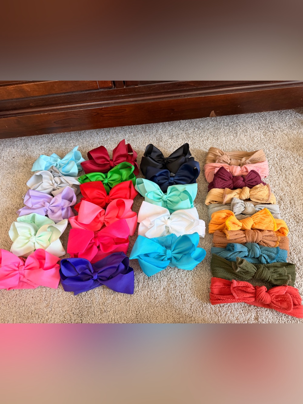 Kids Multi-Color Bow Hair Clip Set - Assorted Pastel and Bright Colors